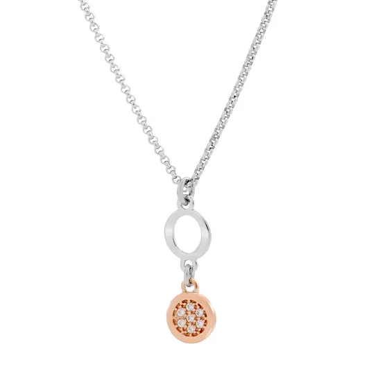 Orphelia® 'Maite' Damen Sterling Silber Halskette mit Anhänger - Silber/Rosa ZK-7376