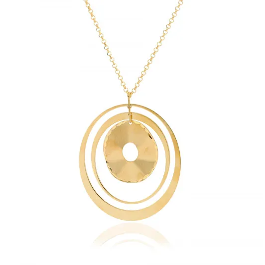 Orphelia® 'Hope' Damen Sterling Silber Halskette mit Anhänger - Gold ZK-7393