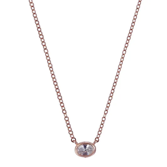 Orphelia® 'Robin' Damen Sterling Silber Halsband - Rosé ZK-7434
