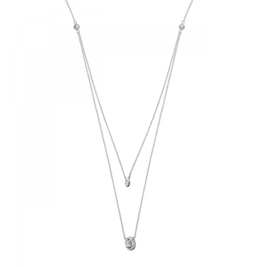 Orphelia® Damen Sterling Silber Halsband - Silber ZK-7492