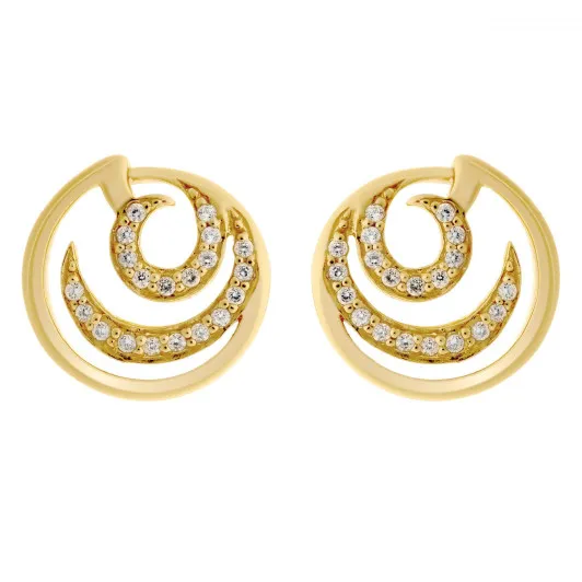 Orphelia® 'Elaine' Damen Sterling Silber Ohrstecker - Gold ZO-7084/2