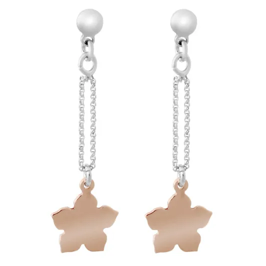 Orphelia® 'Dilara' Damen Sterling Silber Ohrhänger - Silber/Rosa ZO-7184