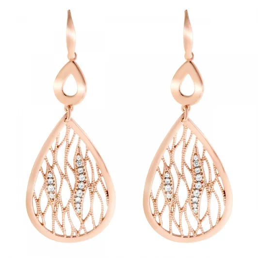 Orphelia® 'Linda' Damen Sterling Silber Ohrhänger - Rosé ZO-7188/RG