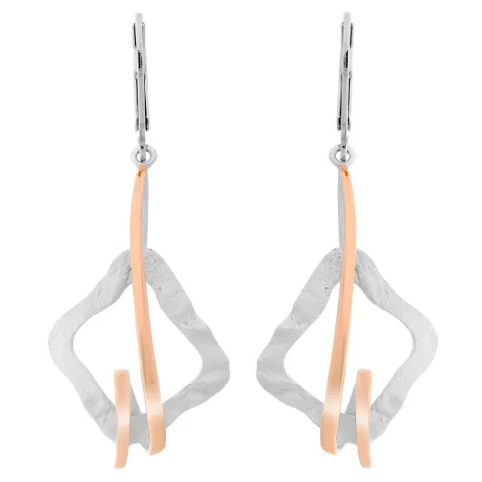 Orphelia® 'Lamara' Damen Sterling Silber Ohrhänger - Silber/Rosa ZO-7207