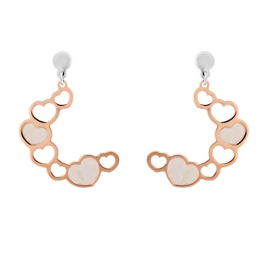 Orphelia® 'Maliya' Damen Sterling Silber Ohrhänger - Silber/Rosa ZO-7388