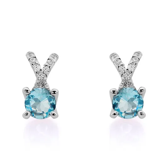 Orphelia® 'Maya' Damen Sterling Silber Ohrhänger - Silber ZO-7478/AQ