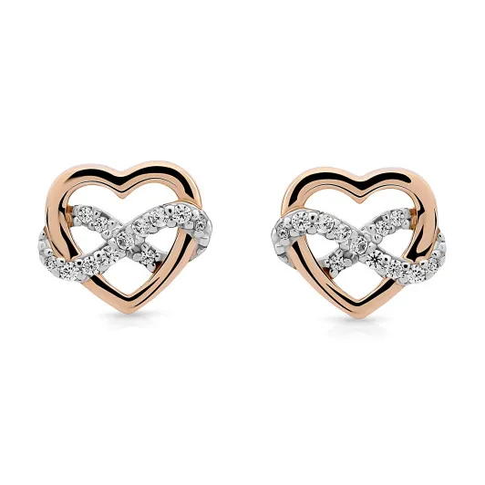 Orphelia® 'Jasmina' Damen Sterling Silber Ohrstecker - Silber/Rosa ZO-7483