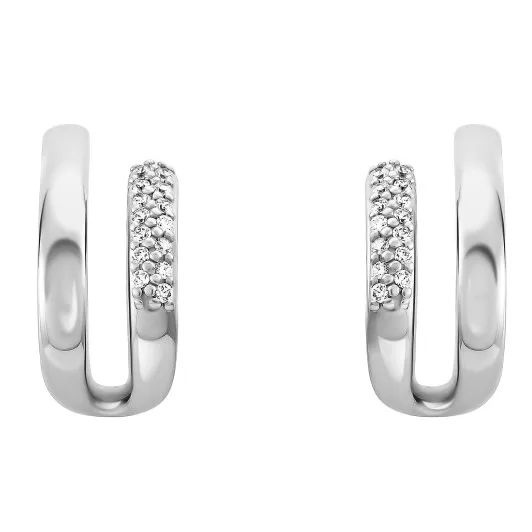 Orphelia® 'Emily' Women's Sterling Silver Drop Earrings - Silver ZO-7581