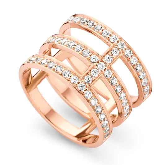 Orphelia® Dames Zilver 925 925 Ring (sieraad) - Rosékleurig ZR-7125/RG