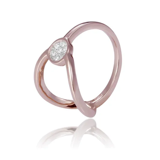 Orphelia® Dames Zilver 925 925 Ring (sieraad) - Rosékleurig ZR-7439