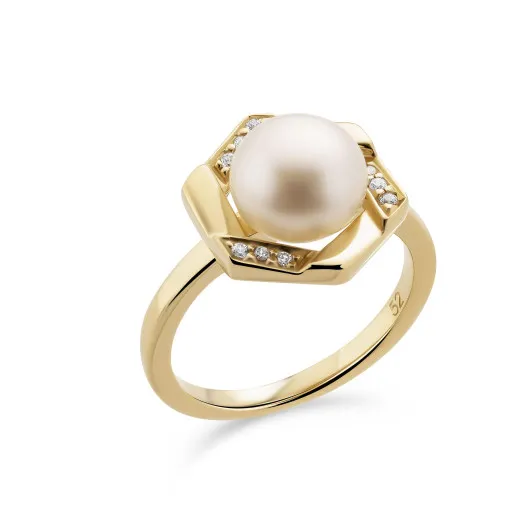 Orphelia® Damen Sterling Silber Ring - Gold ZR-7469/G