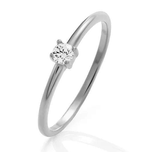 Orphelia® 'Solitaire' Damen Sterling Silber Ring - Silber ZR-7527