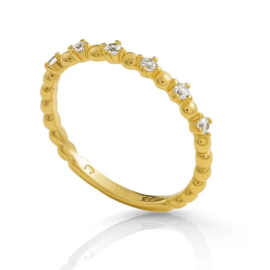 Orphelia® 'Signature' Damen Sterling Silber Ring - Gold ZR-7535/G