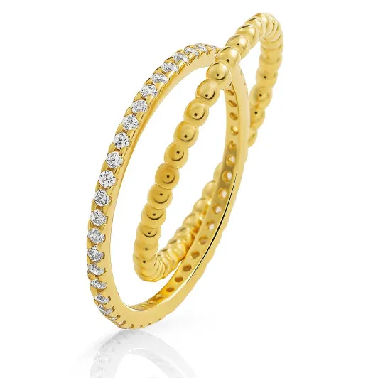 Orphelia® 'Everest' Damen Sterling Silber Ring - Gold ZR-7542/G