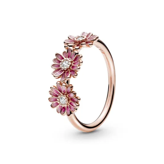 Pandora® &#039;Pink daisy flower&#039; Dames Verguld Metaal Ring (sieraad) - Rosékleurig 188792C01