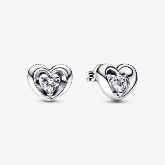 Pandora® 'Radiant Heart' Damen Sterling Silber Ohrstecker - Silber 292500C01