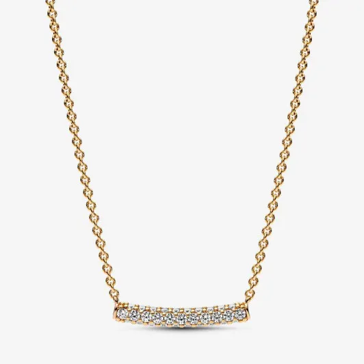 Pandora® 'Timeless Pavé' Damen Verchromtem Metall Halsband - Gold 362635C01-45