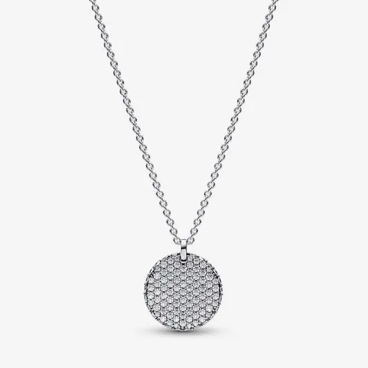 Pandora® 'Timeless Pavé' Women's Sterling Silver Chain with Pendant - Silver 392632C01-45