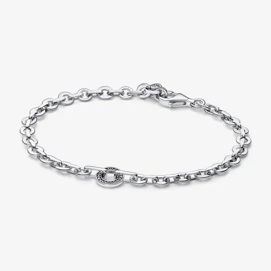 Pandora® 'Signature pavé' Dames Zilver 925 925 Armband (sieraad) - Zilverkleurig 592777C01-20