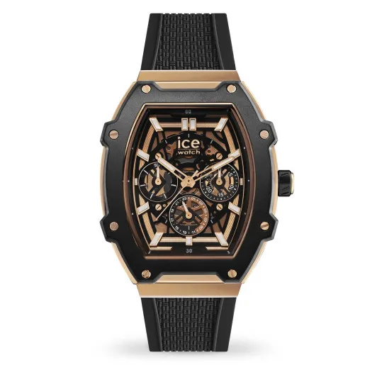 Ice Watch® Multi Dial 'Ice Boliday - Black Rose-gold Skel - Steel' Men's Watch (Medium) 024370