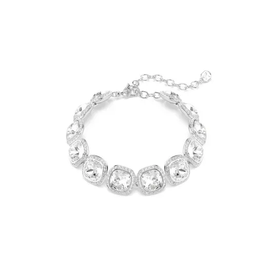 Swarovski 'Una Angelic Cushion' Women's Base Metal Bracelet - Silver 5751558