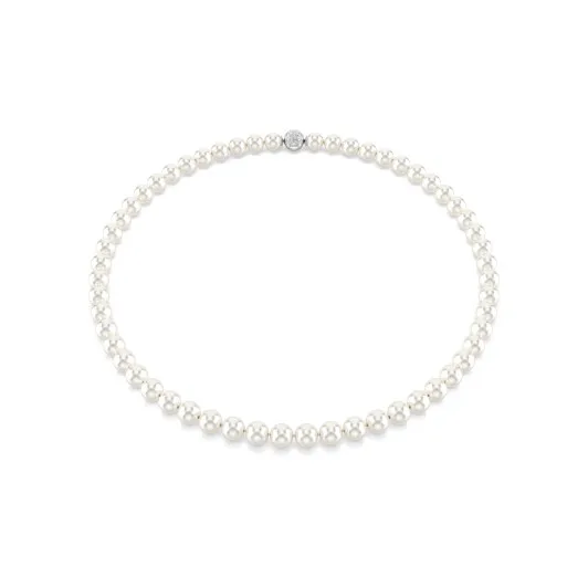 Swarovski® 'Matrix pearl' Dames Metaal Collier - Zilverkleurig 5747746
