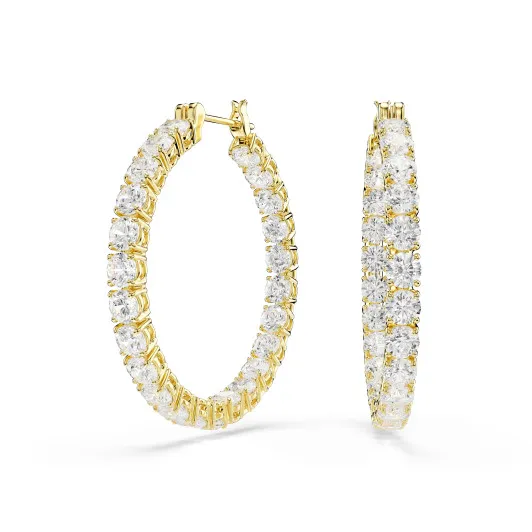 Swarovski® &#039;Matrix tennis&#039; Dames Verguld Metaal Creolen - Goudkleurig 5750620