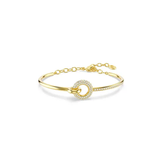 Swarovski® 'Dextera round' Dames Verguld Metaal Armband (sieraad) - Goudkleurig 5743568