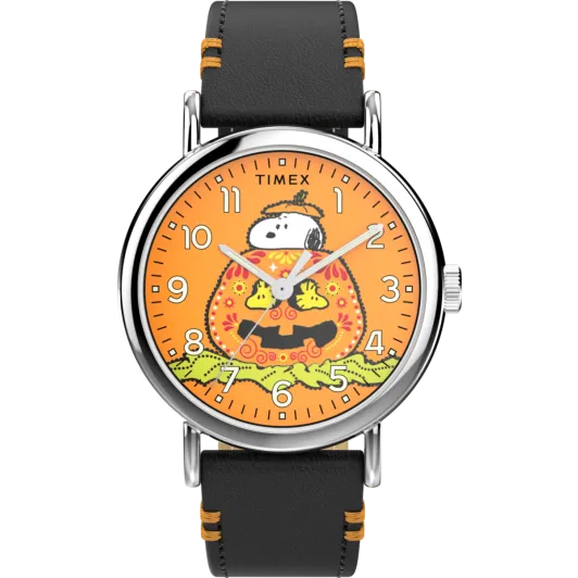 Timex® Analogue 'Peanuts Weekender Pumpkin' Men's Watch TW2Y12300