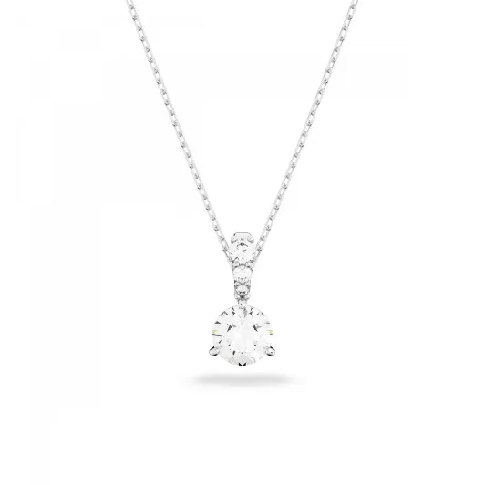 Swarovski® 'Solitaire' Women's Base Metal Pendant - Silver 5472635