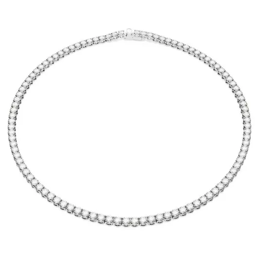 Swarovski® 'Matrix' Women's Base Metal Necklace - Silver 5681796