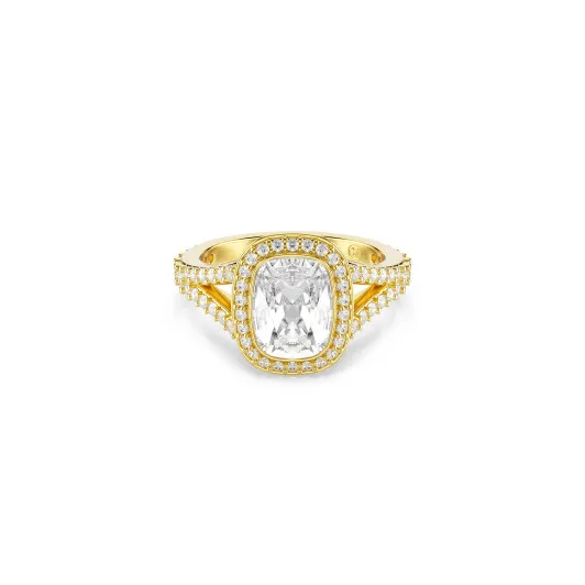 Swarovski 'Una Angelic Cushion' Women's Gold Plated Metal Ring - Gold 5762627