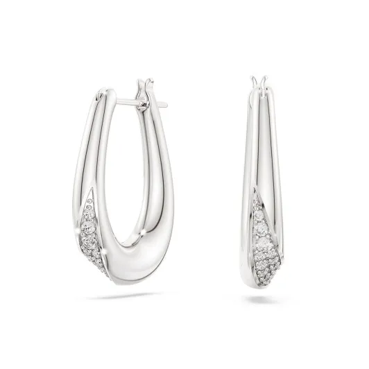 Swarovski &#039;Classica&#039; Women&#039;s Sterling Silver Hoop Earrings - Silver 5743474