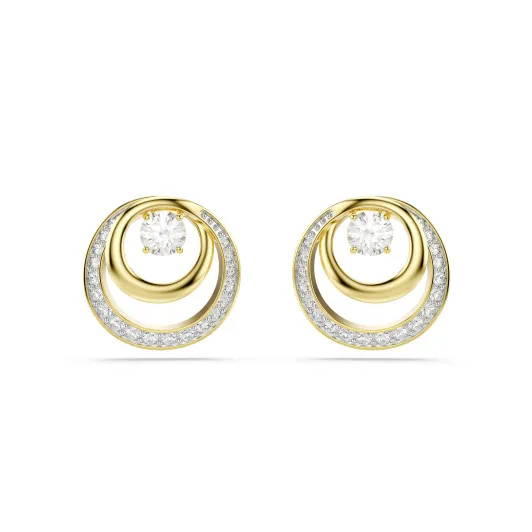 Swarovski® &#039;Hyperbola spin&#039; Dames Verguld Metaal Oorknoppen - Goudkleurig 5740407