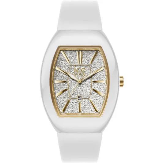 Ice Watch® Analogique 'Ice Boliday - Dome - White Glitter Gold' Femmes Montre (Petite) 024033