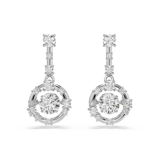 Swarovski® &#039;Constella bars&#039; Dames Metaal Oorhangers - Zilverkleurig 5738194