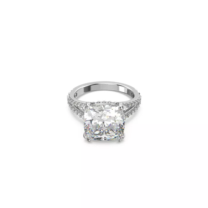 Constella ring, Set (2), Round cut, White, Gold-tone plated