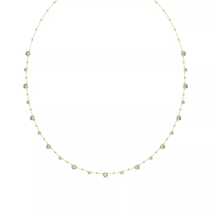 ネックレス・ペンダント SWAROVSKI Imber Gold Tone Long Chain Necklace 5680091 Imber strandage, Round cut, White, Gold-tone plated | Swarovski