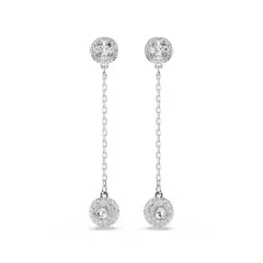 Swarovski® 'Una Angelic' Women's Base Metal Drop Earrings - Silver 5732273
