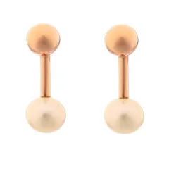 Orphelia® 'Aliena' Women's Sterling Silver Drop Earrings - Rose ZO-7373 RG