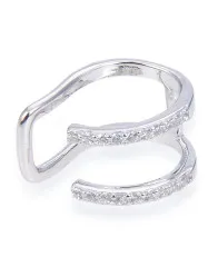 Gena.paris® 'Double' Women's Sterling Silver Earcuff - Silver GBO883-W