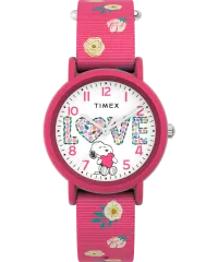 Timex® Analogue 'Peanuts Weekender Color Rush' Girls's Watch TW2W83200