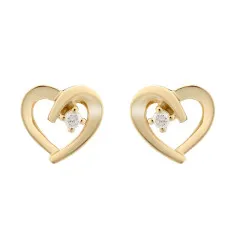 Orphelia® 'Mera' Women's Sterling Silver Stud Earrings - Gold ZO-7370 G