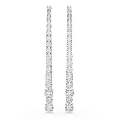 Swarovski® 'Matrix tennis' Dames Metaal Oorhangers - Zilverkleurig 5709257