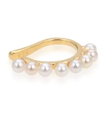 Gena.paris® 'Pearl' Women's Sterling Silver Earcuff - Gold GBO1218-Y