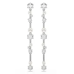 Swarovski® 'Constella Bars' Women's Base Metal Drop Earrings - Silver 5705614