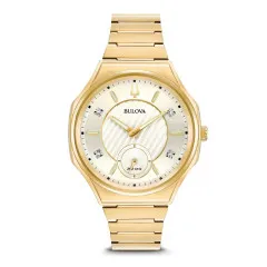 Bulova® Analoog 'Curv' Dames Horloge 97P136