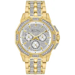 Bulova® Multi Dial 'Crystal Octava' Men's Watch 98C126