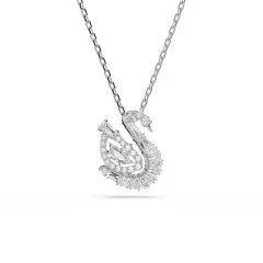 Swarovski® 'Swan' Women's Base Metal Necklace - Silver 5732412