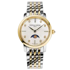 Frederique Constant® Analogue 'Slimline Moonphase' Women's Watch FC-206MPWD1S3B